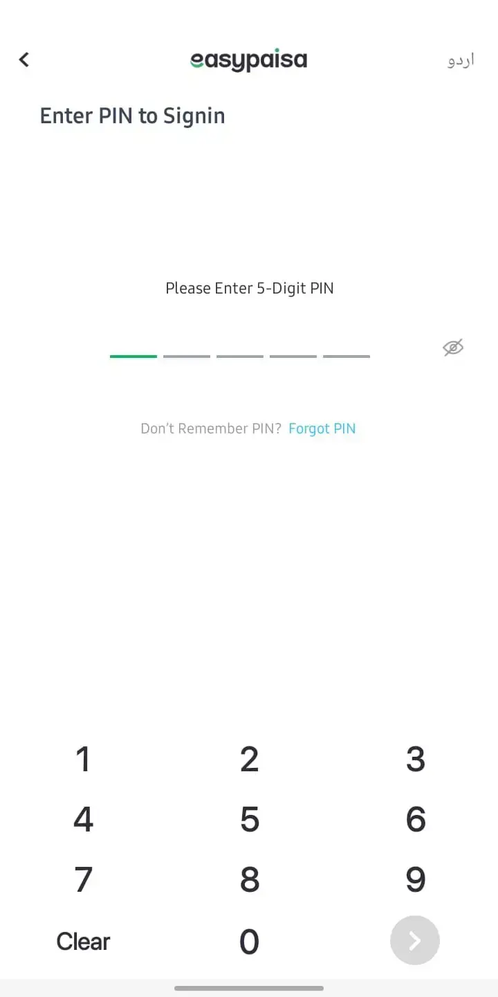 Easypaisa account setup create login pin