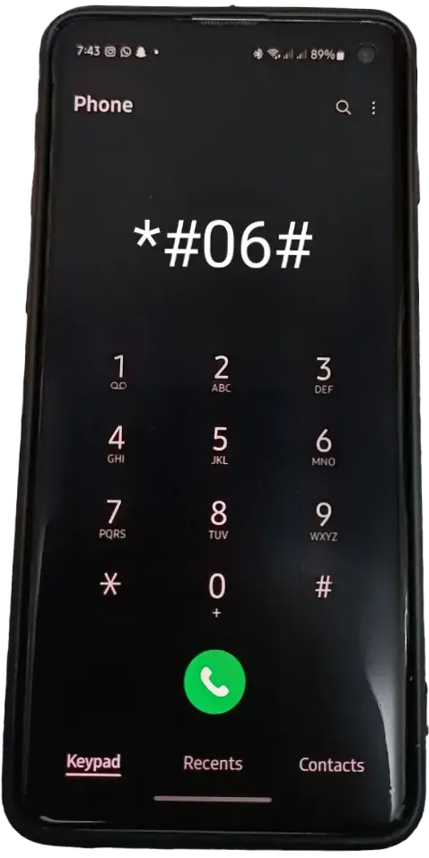 Checking whether a mobile is PTA approved by sending the IMEI to 8484