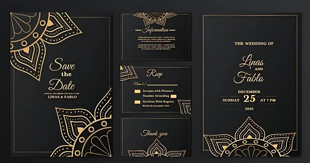 Luxurious and Ornate Designs Shadi Card