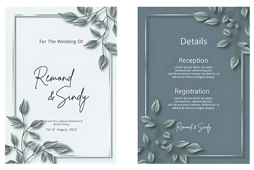 Modern Wedding Invitation Cards