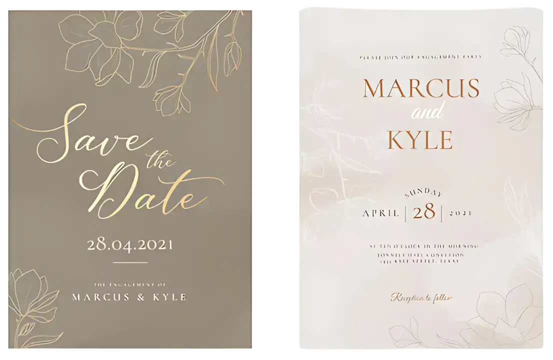 Simple and Elegant Designs Wedding/shadi Card