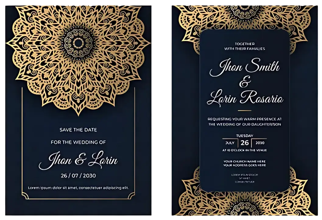Traditional Wedding Invitation Cards
