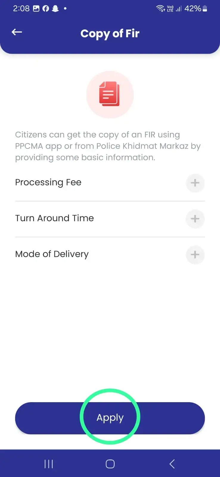 Check FIR Online - Punjab Police Mobile App - Step 6