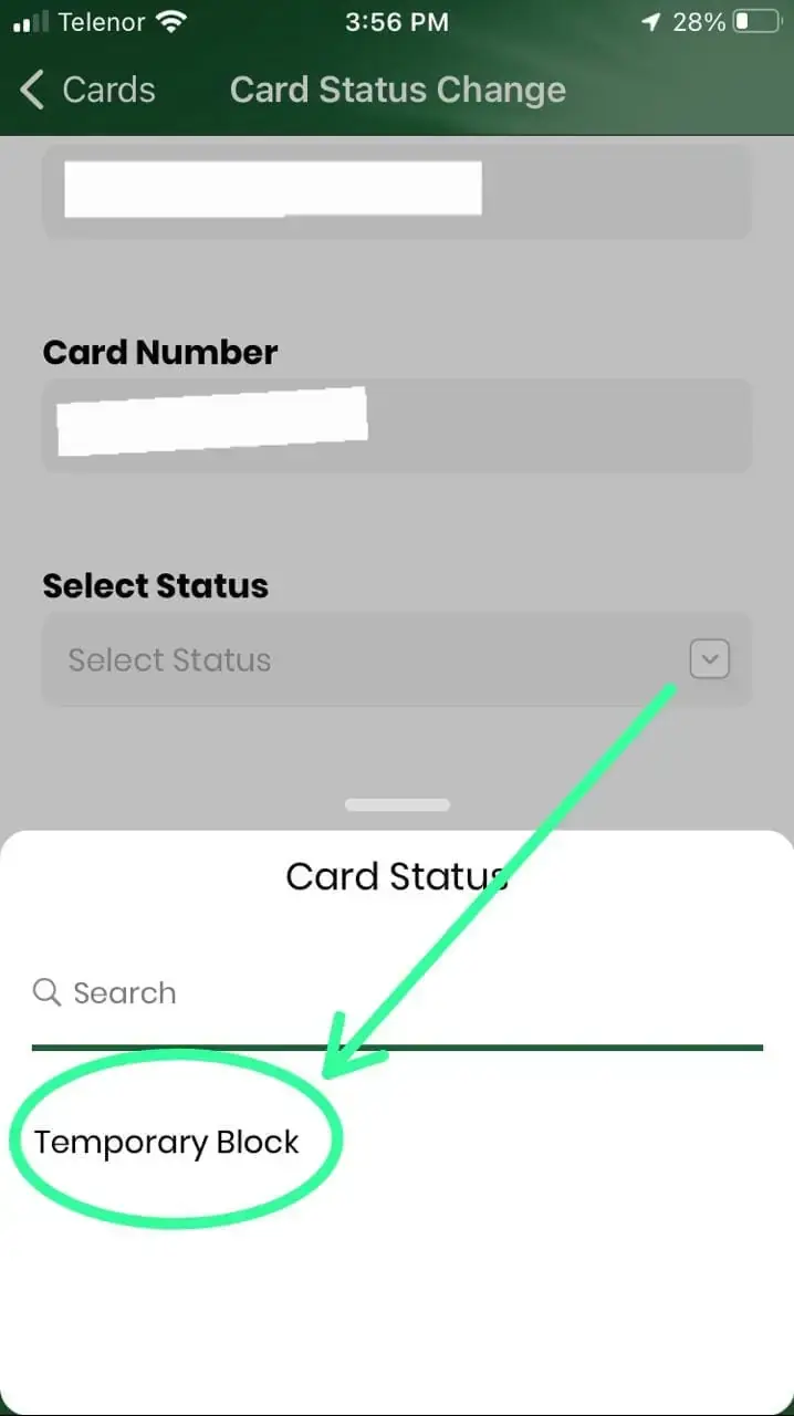 How to Block Your HabibMetro ATM Card Using the App - step 6