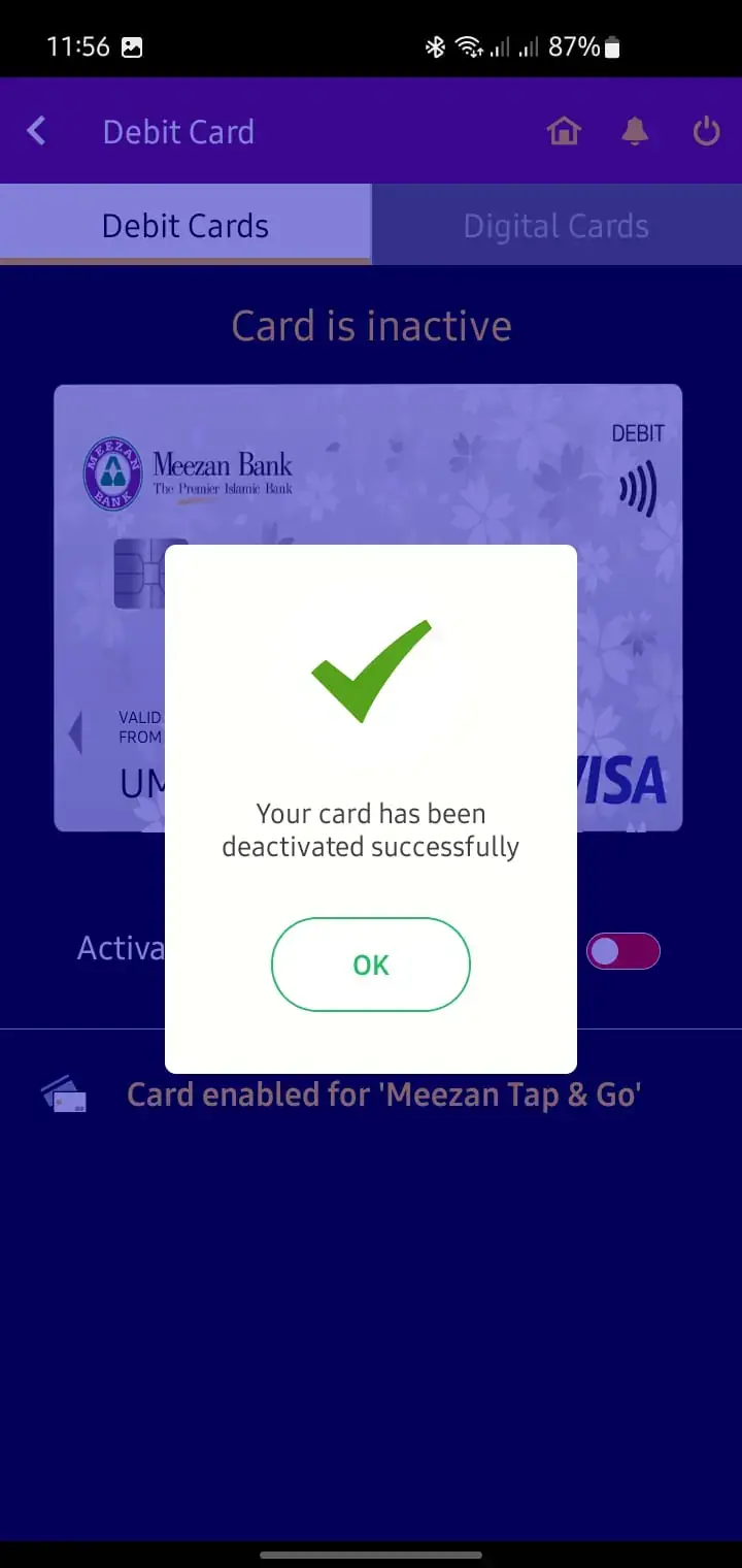 How to Block Your Meezan Bank ATM Card Using the App - Step 4