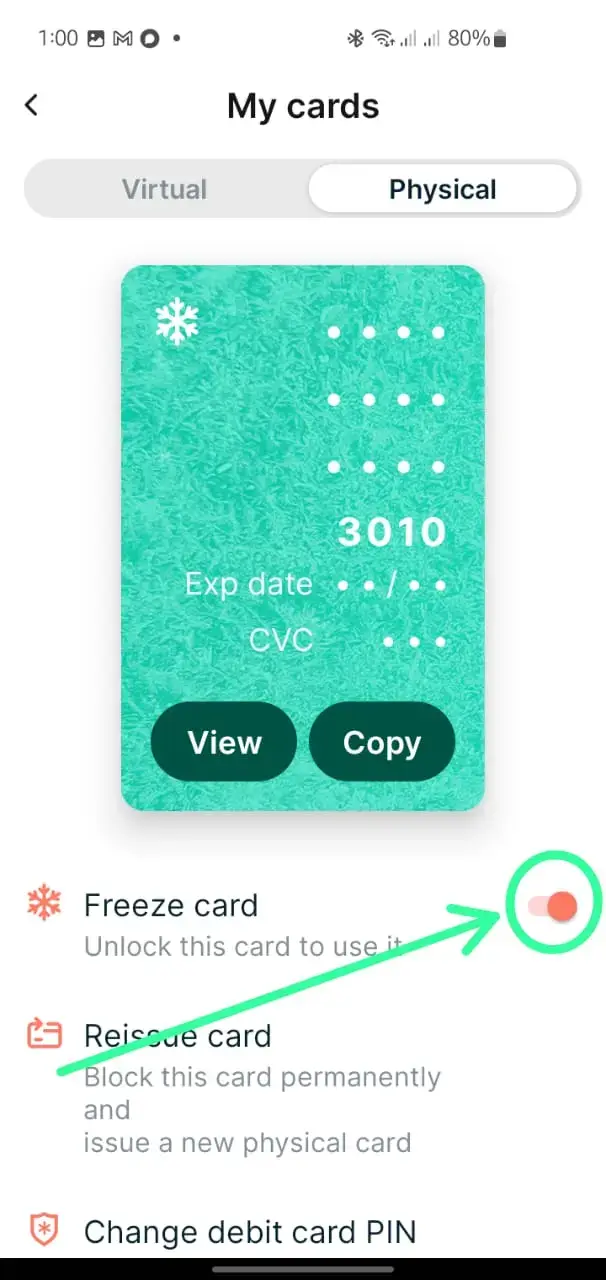 How to Turn Off Your SadaPay Card Using the App - step 4