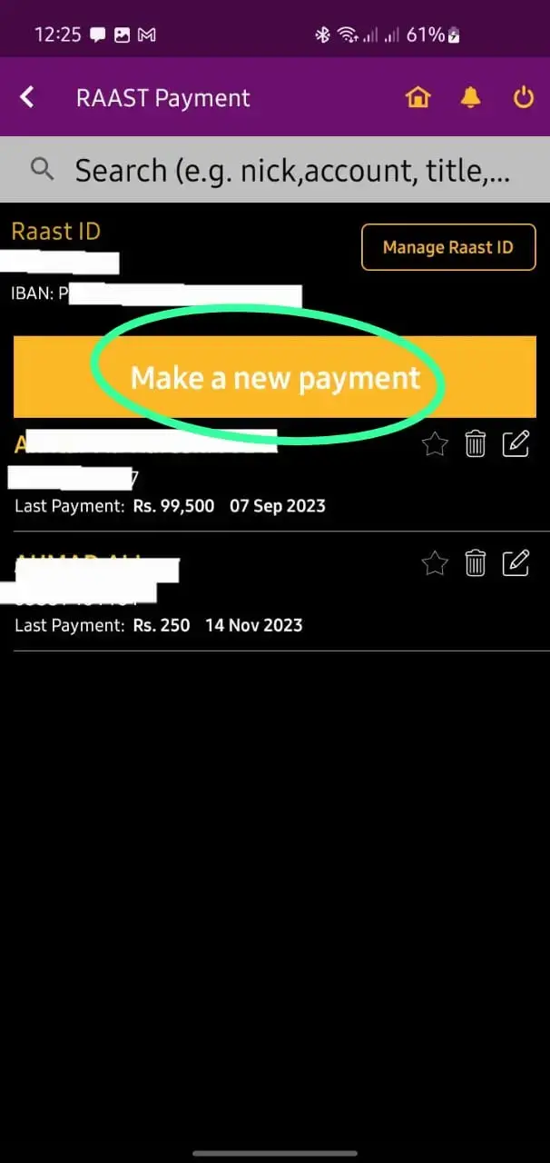 How to Use Raast Payment System - Sending Money Through Rasst Step 3