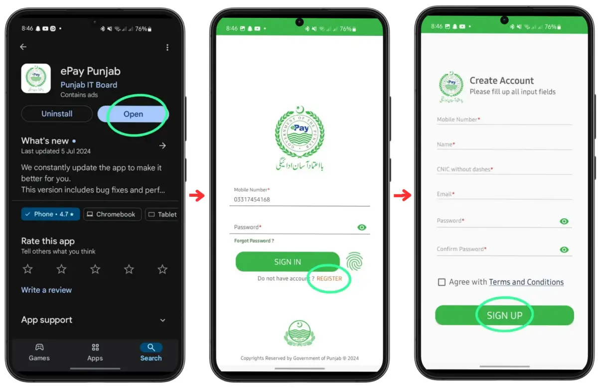 How to Use the ePay Punjab App - Download and Sign-up