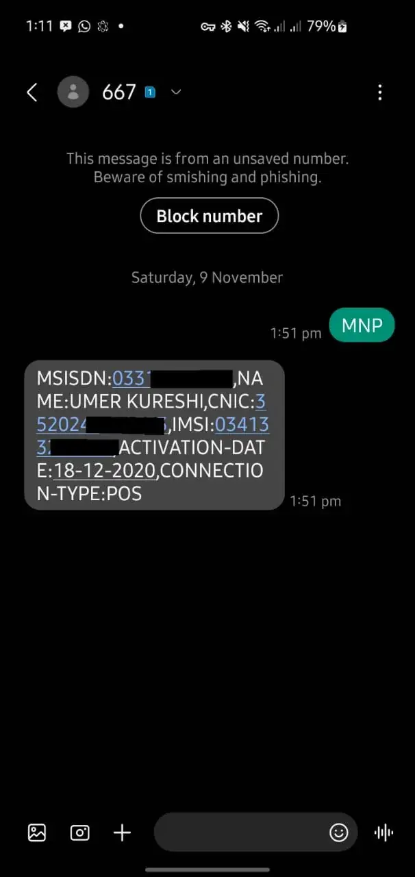 Send MNP to 667 to transfer sim to another network in pakistan