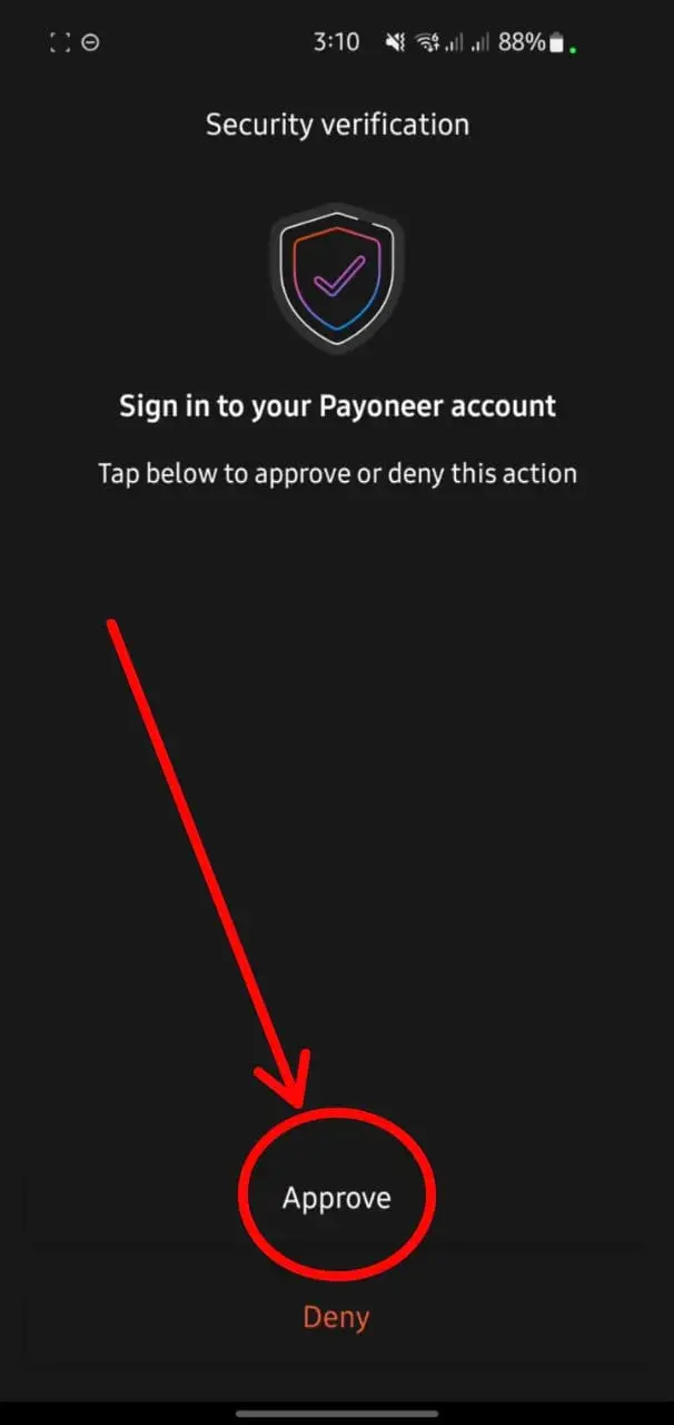 Approve button to connect Jazzcash