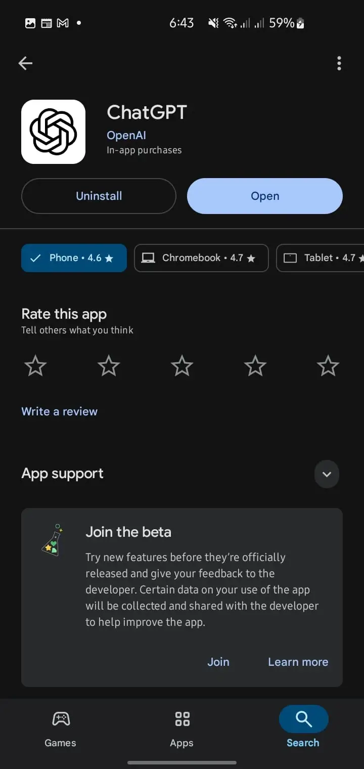 Join Chatgpt Beta program for advance features