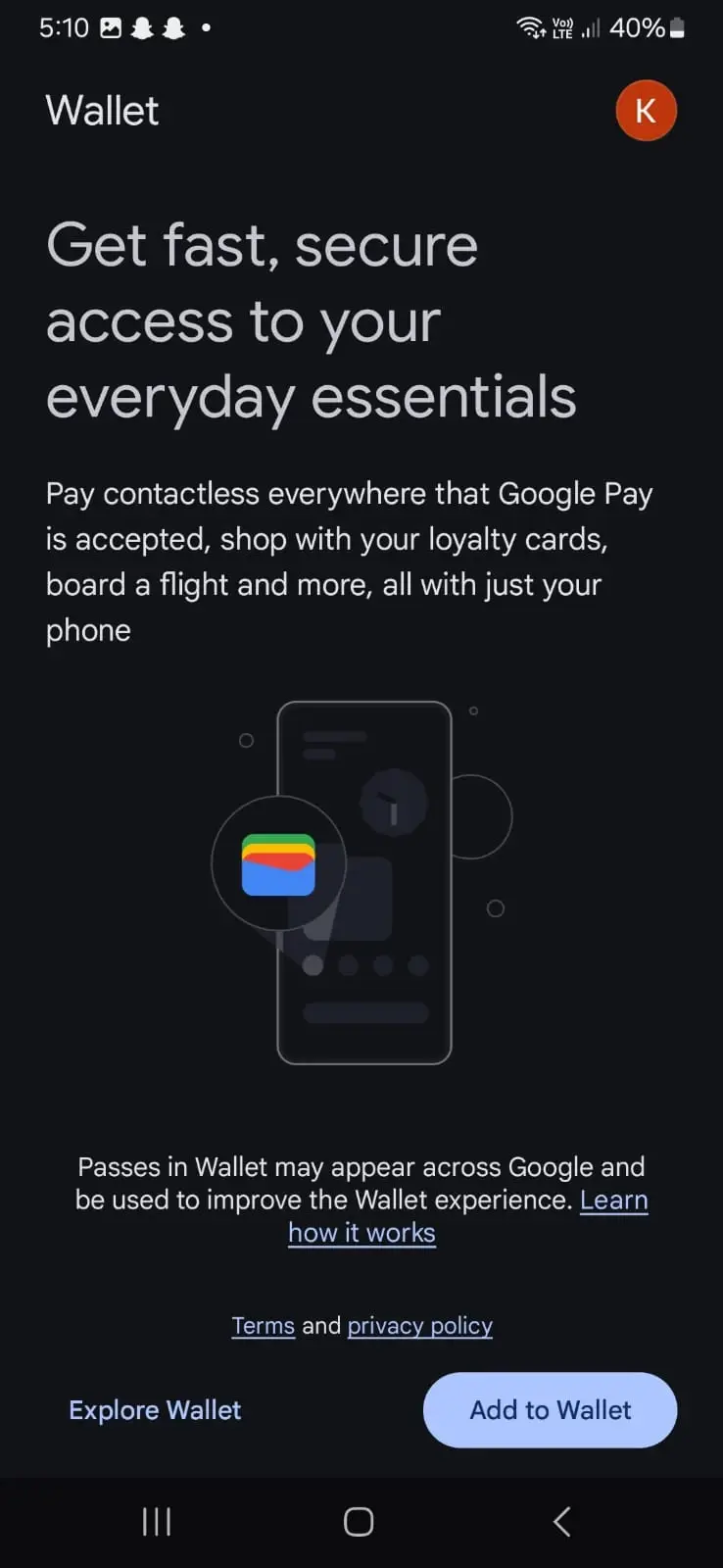 Add to Wallet to add cards