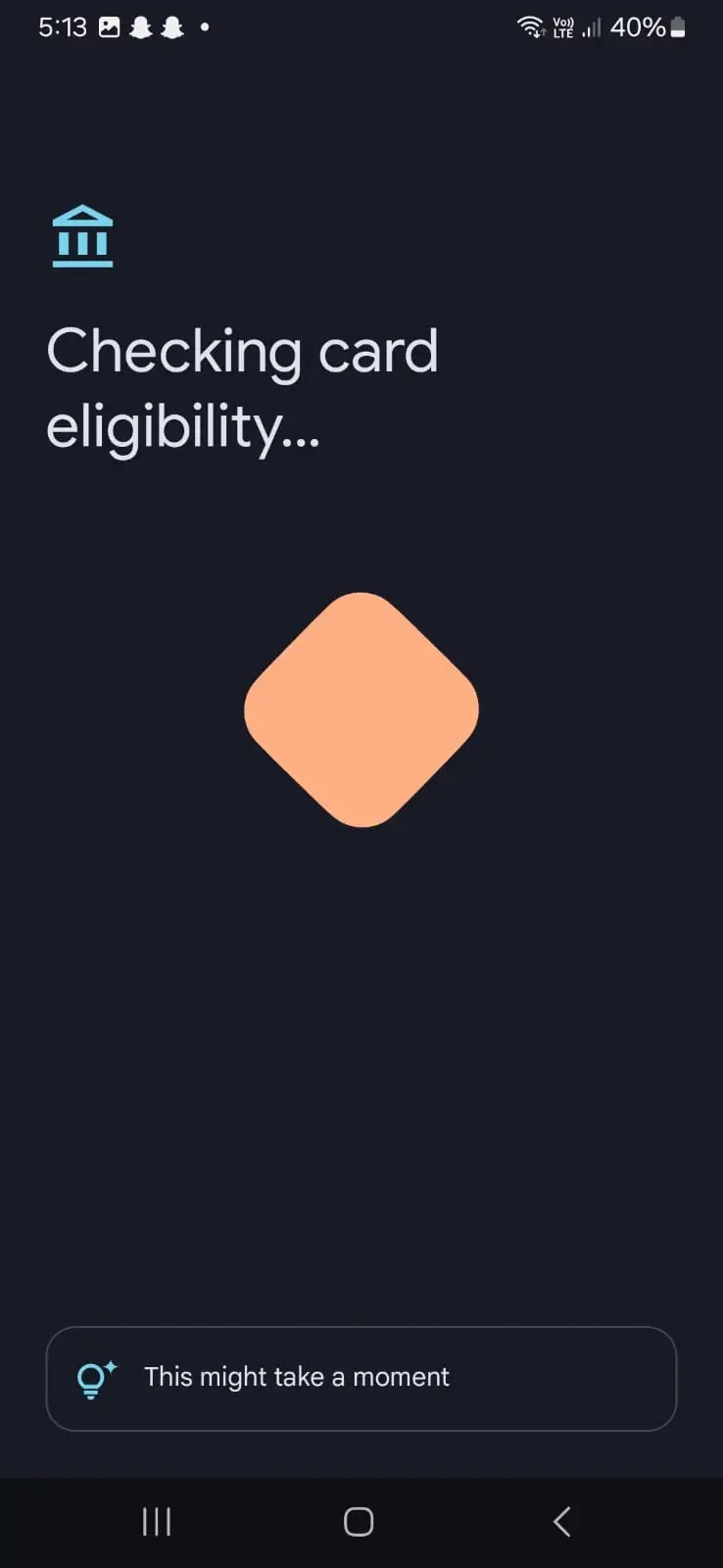 Wait for eligibilty check of your card in google wallet