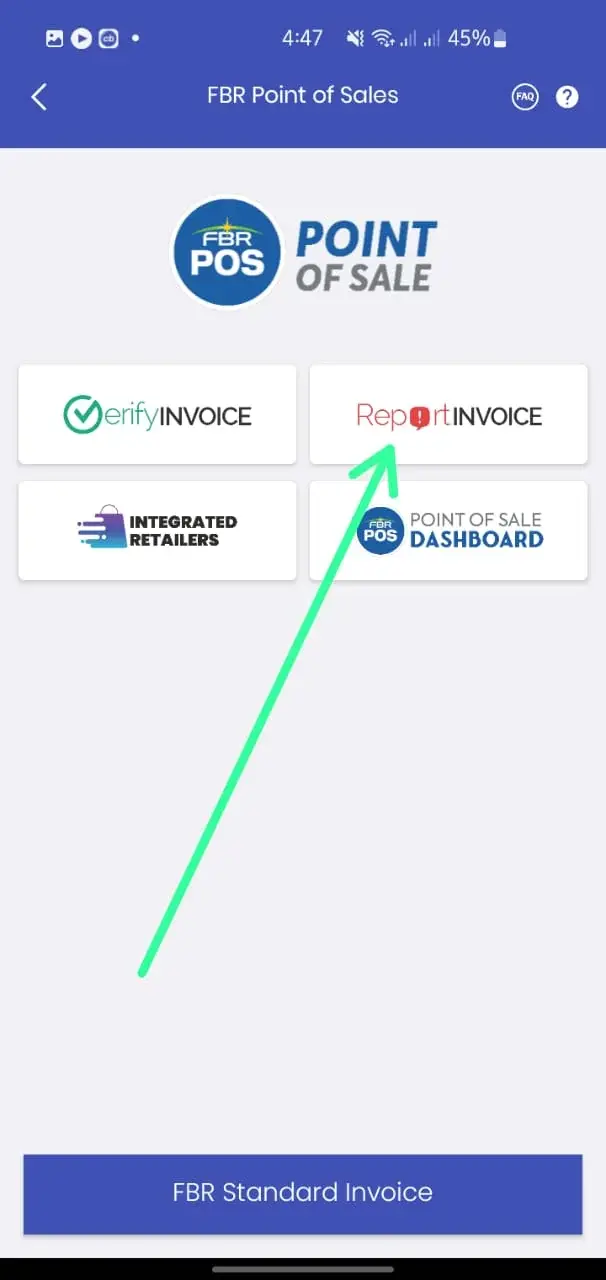 Report non-pos invoice to FBR
