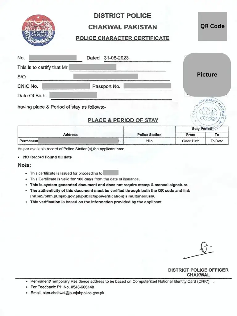 Police Clearance Certificate Apply Online