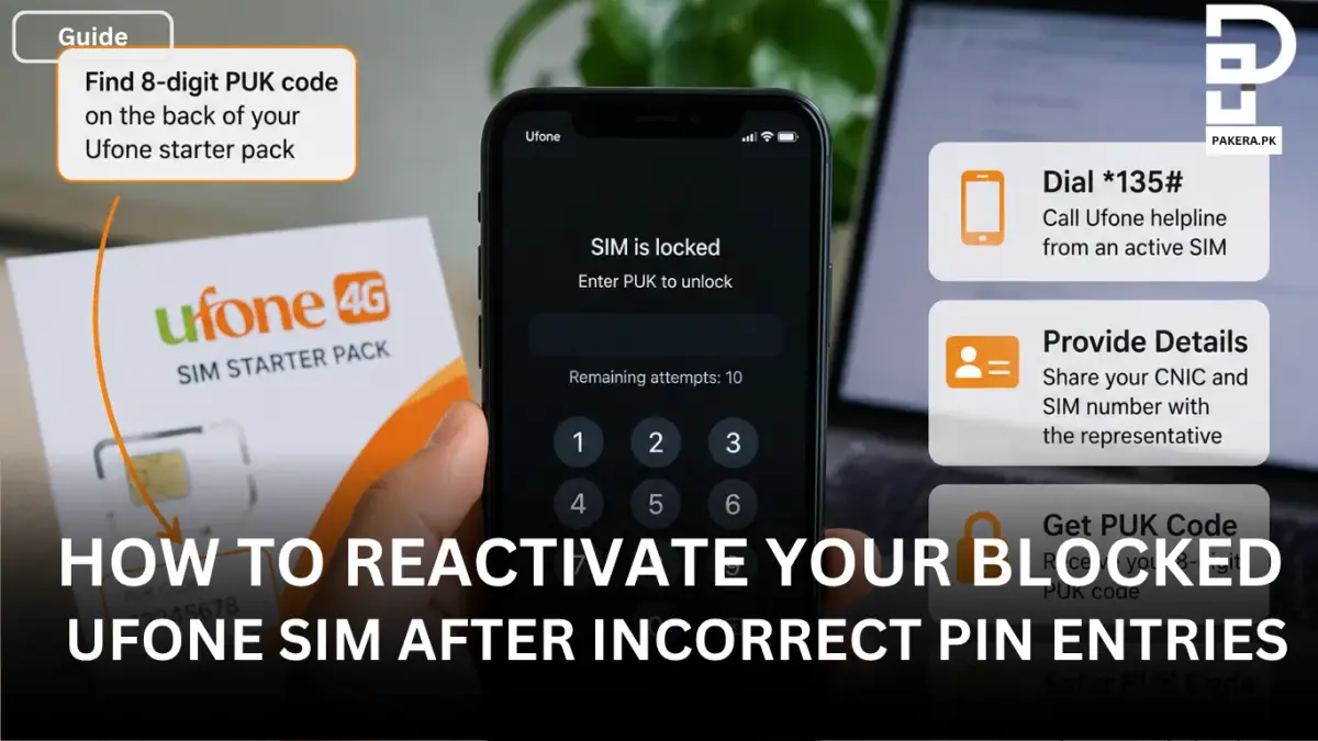 How to Reactivate Your Blocked Ufone SIM After Incorrect PIN Entries
