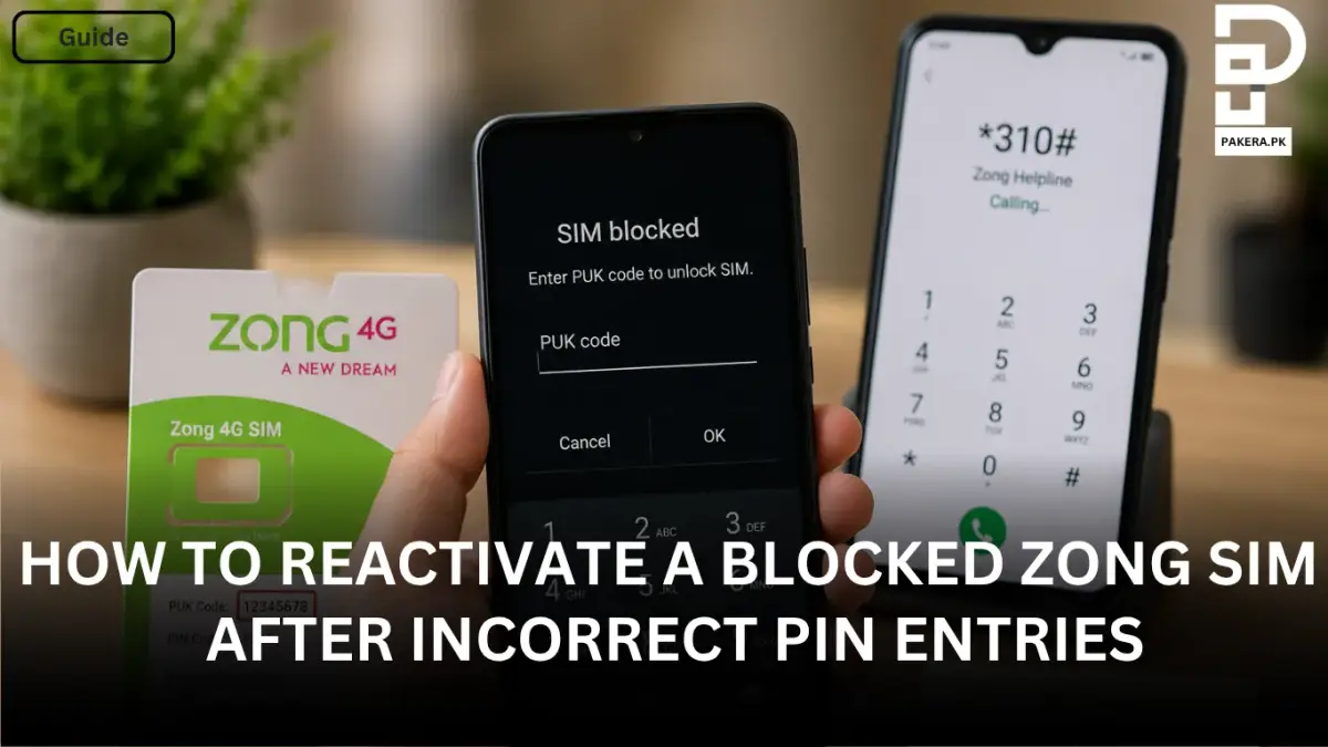 How to Reactivate a Blocked Zong SIM After Incorrect PIN Entries (PUK Code Required)