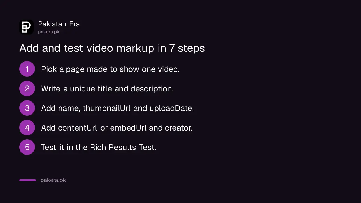 Seven steps for adding VideoObject structured data to a watch page