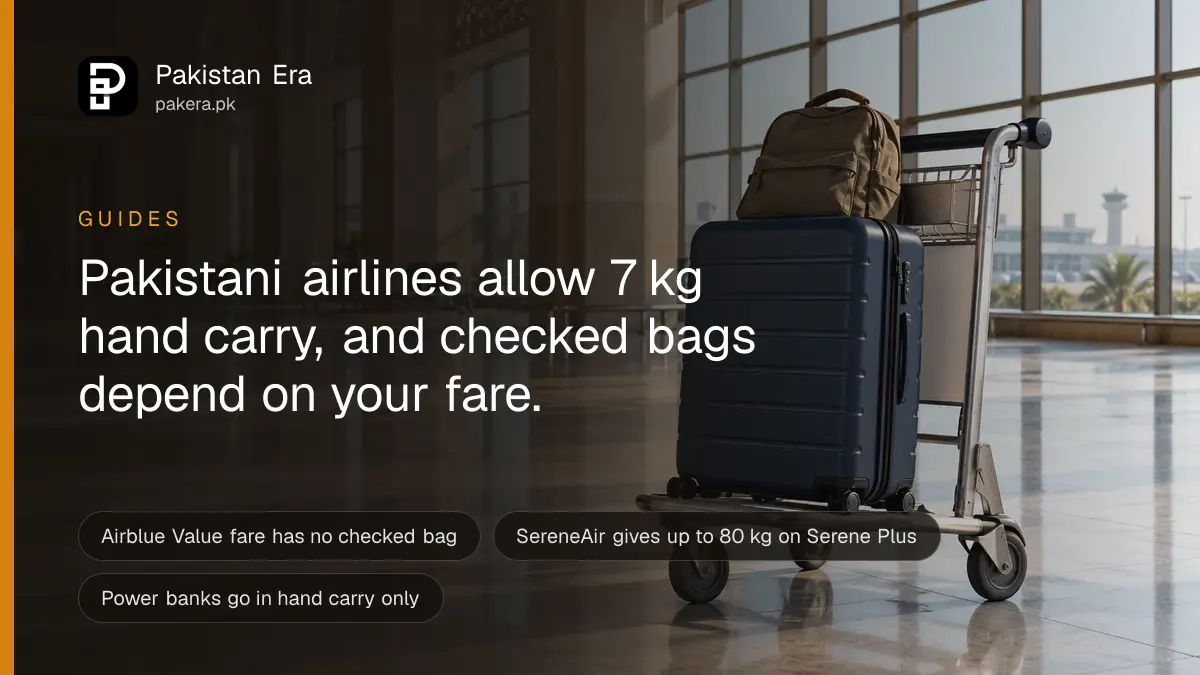 A plain suitcase on a luggage trolley in a bright, empty airport hall