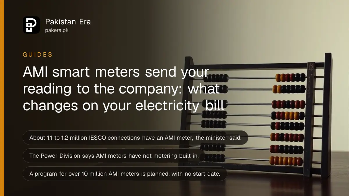An abacus on a dark wooden table, for an article on AMI smart meters and electricity bills in Pakistan
