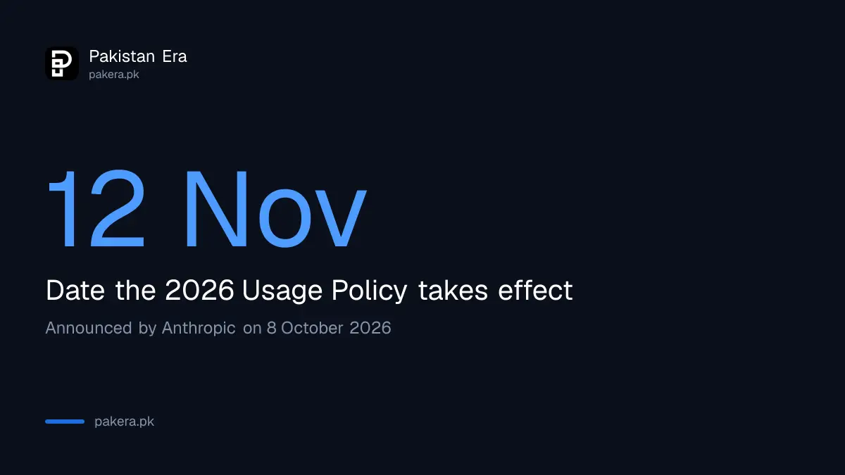 Claude Usage Policy takes effect on 12 November 2026