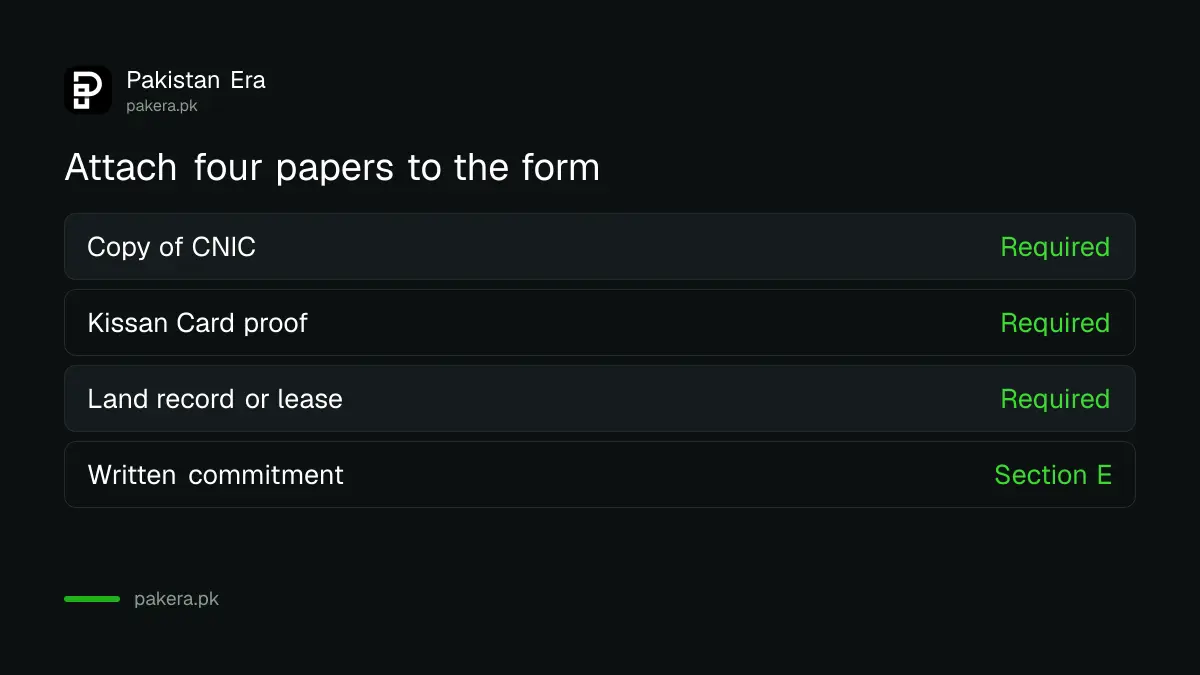 The four documents to attach to the Balochistan pulses seed subsidy form