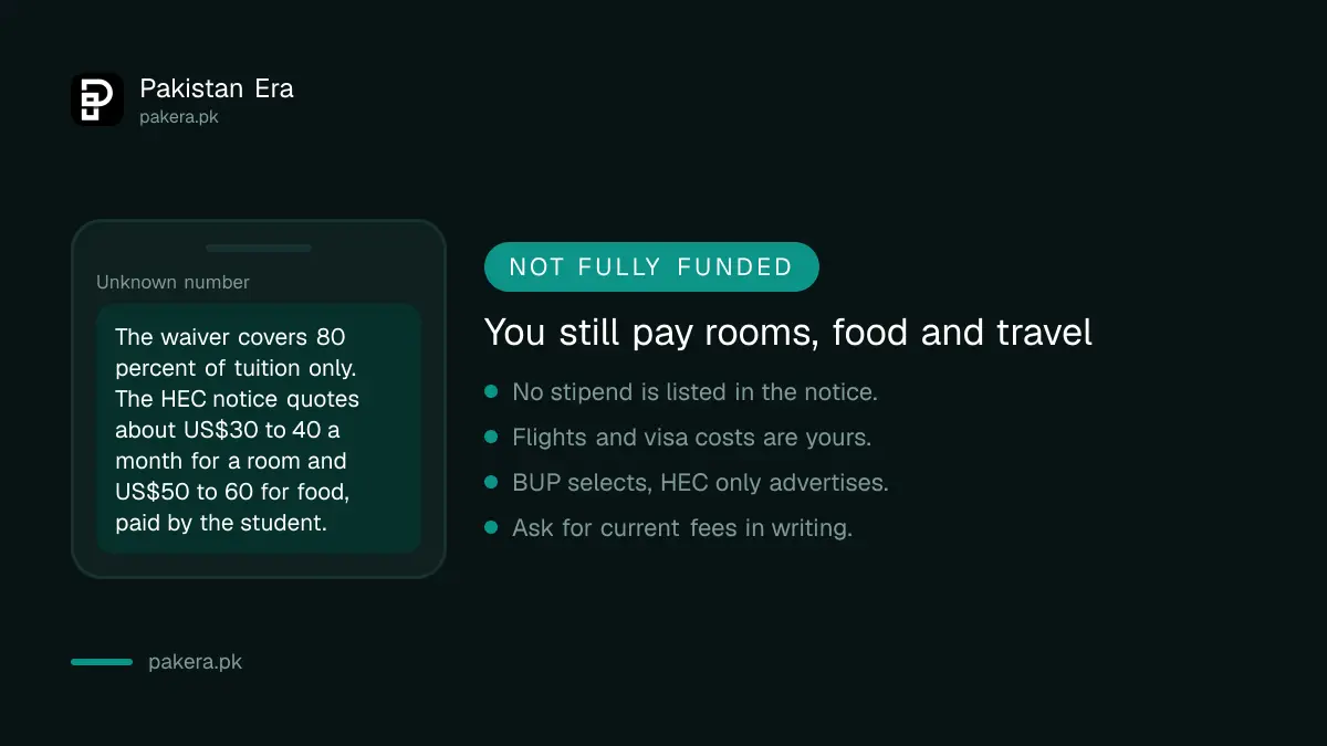 What the BUP waiver pays and what the student still pays