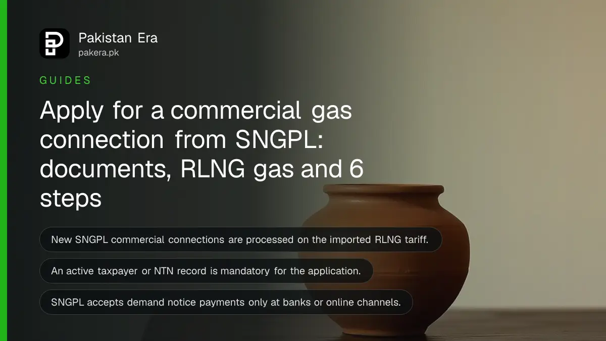 A plain clay pot on a dark wooden table, for an article on sngpl commercial gas connection