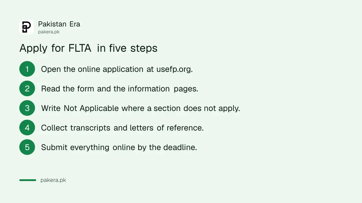 Five steps to apply for the Fulbright FLTA programme from Pakistan through USEFP