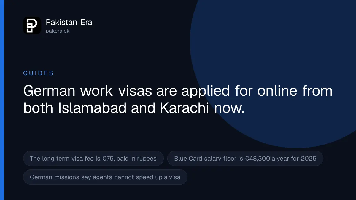 How to apply for a Germany work visa from Pakistan