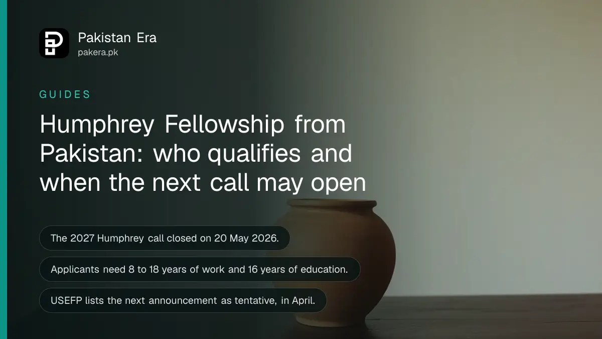 A clay pot on a dark wooden table, for an article on the Humphrey Fellowship from Pakistan