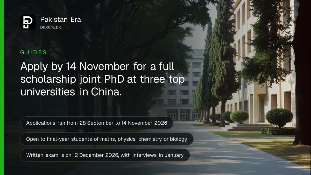 A university lecture building with a wide stone staircase and tall trees in soft light, in Islamabad