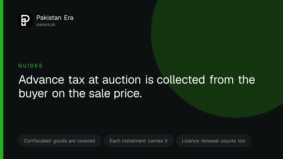 Advance Tax When You Buy at an Auction in Pakistan