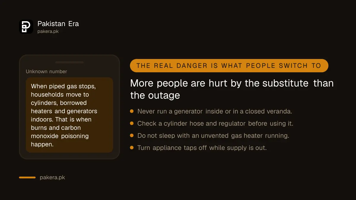 Household safety during a gas supply outage