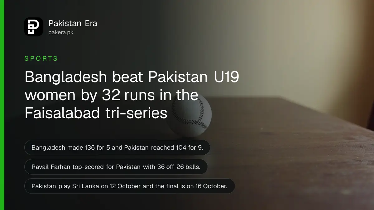 A white cricket ball on a dark wooden table, for an article on pakistan u19 women vs bangladesh