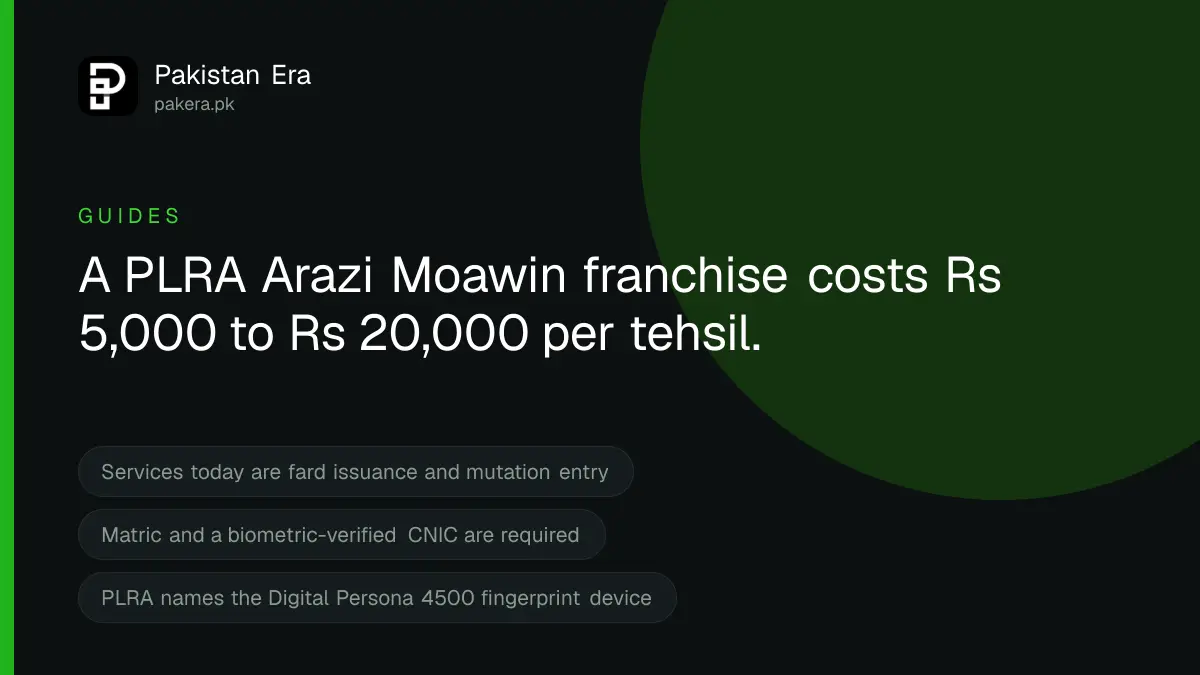 How to become a PLRA Arazi Moawin in Punjab