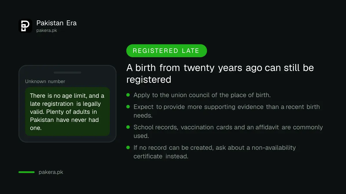 How to register a birth late in Pakistan