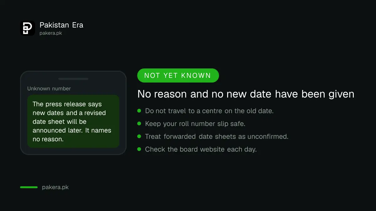 No reason and no new date have been given