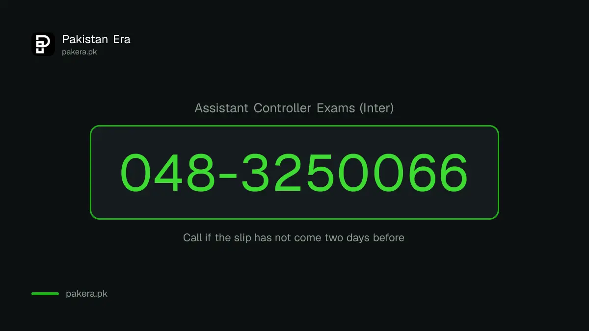 BISE Sargodha Assistant Controller Exams Inter phone number 048-3250066 for missing roll number slips