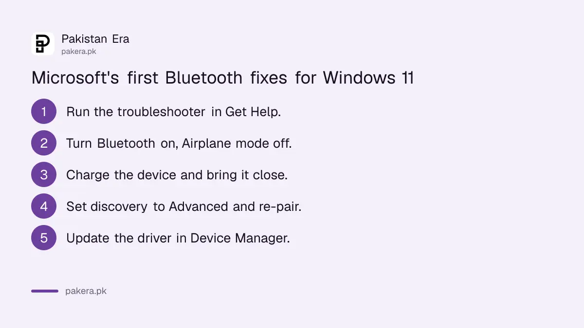 Microsoft's Bluetooth fixes for Windows 11 in order