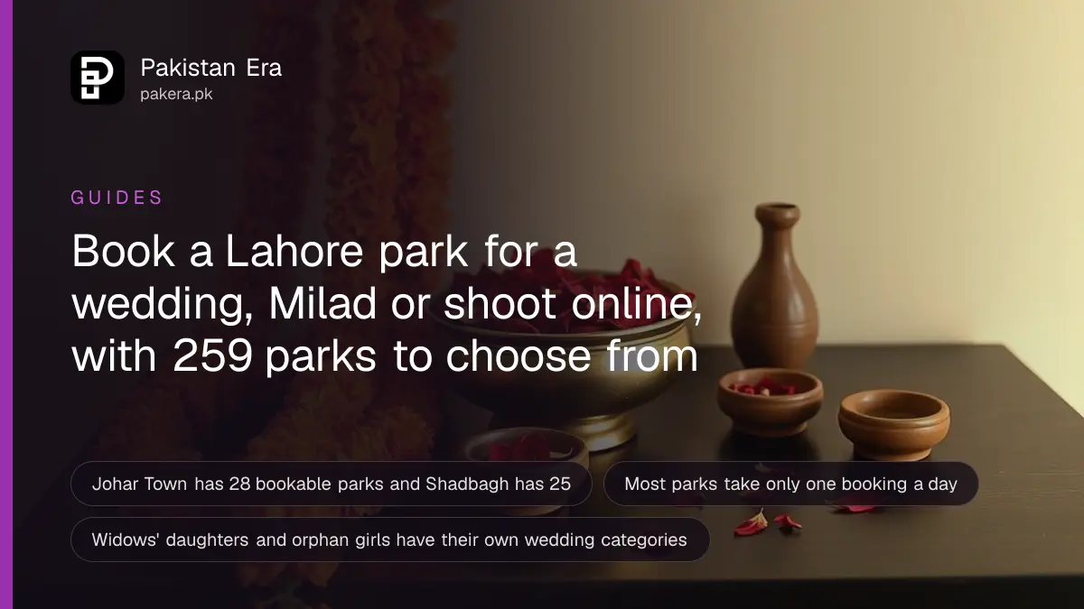 Marigold garlands, a brass bowl of rose petals and two small clay lamps on a dark wooden table