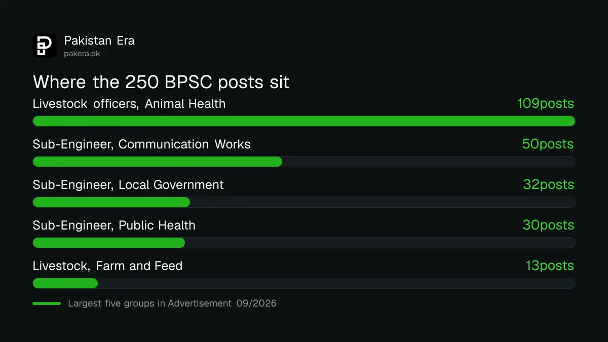 BPSC Advertisement 09/2026: 250 posts by group