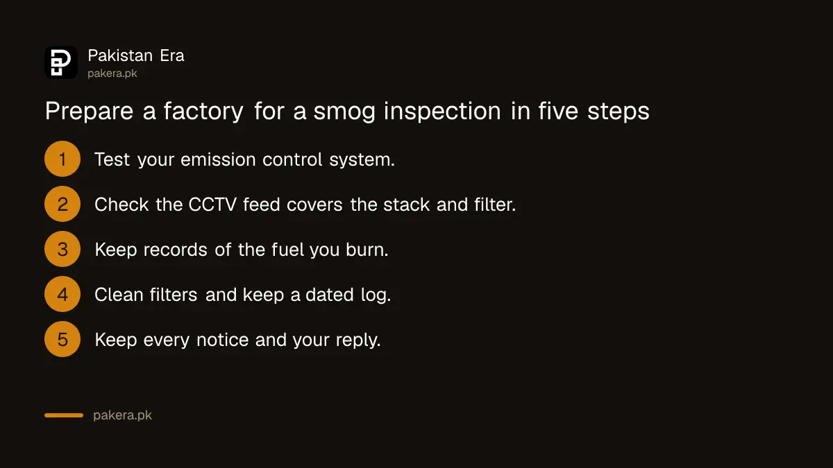 Five steps for a factory to prepare for a smog inspection in Punjab