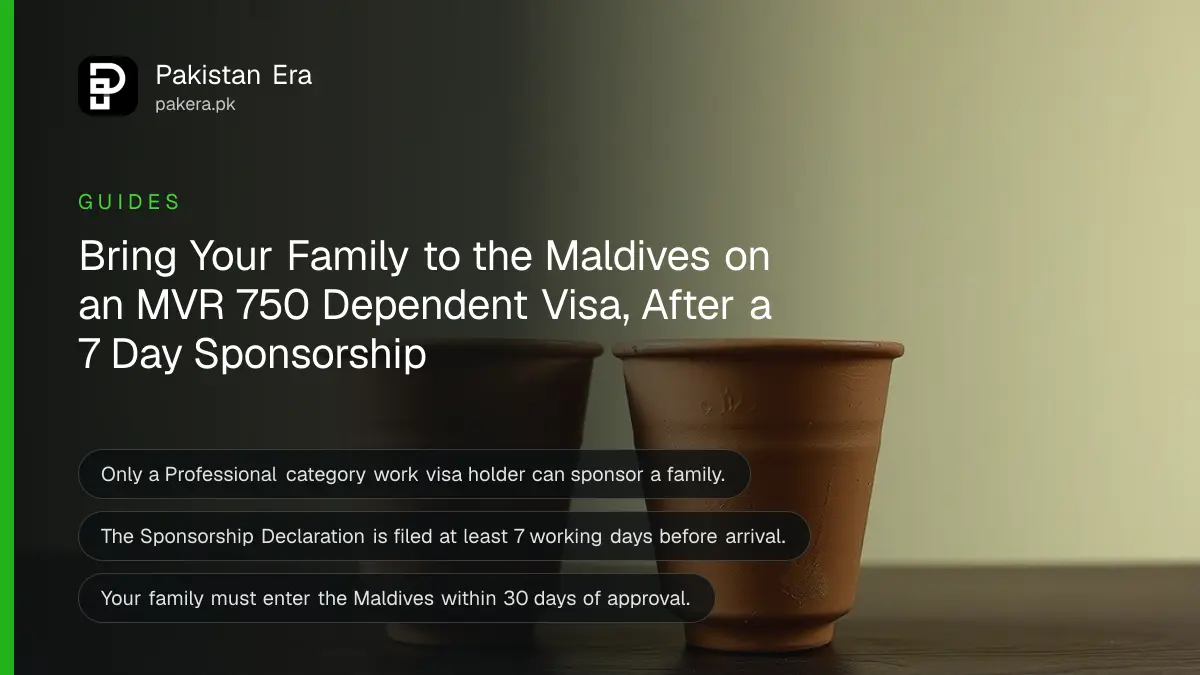 Two clay cups side by side on a dark wooden table against a plain cream wall, for a family moving to the Maldives