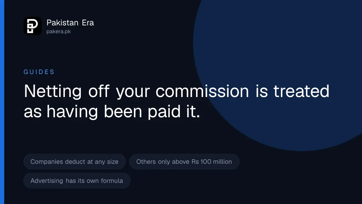 Tax on Commission and Brokerage Income in Pakistan
