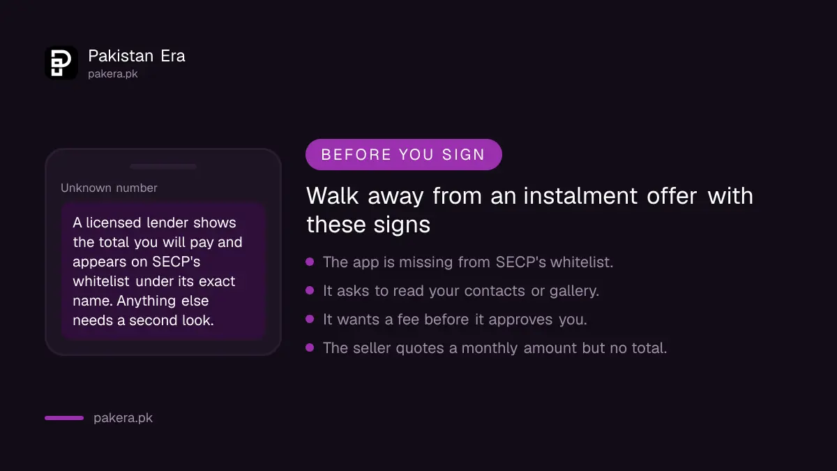 Warning signs to check before signing a buy now pay later plan in Pakistan
