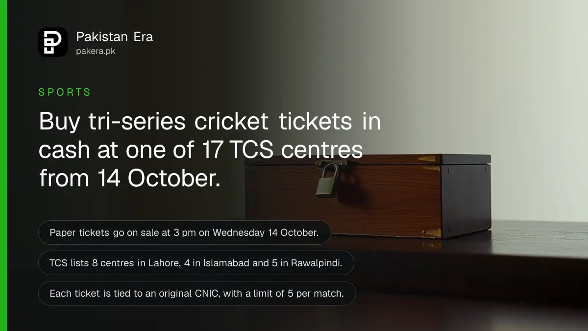 A wooden box with a brass key on a dark table, for an article on buying PCB cricket tickets in cash in Pakistan