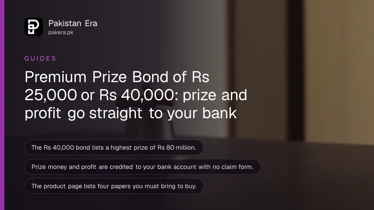 A small brass bell on a dark wooden table, for a guide on buying a Premium Prize Bond in Pakistan