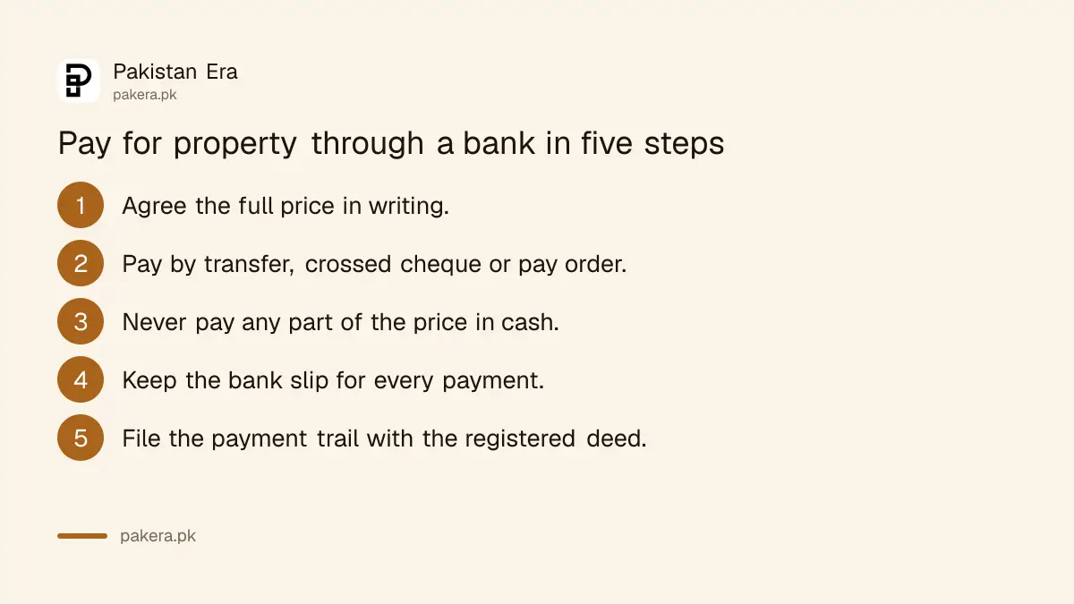 Five steps to pay for property through a bank in Pakistan