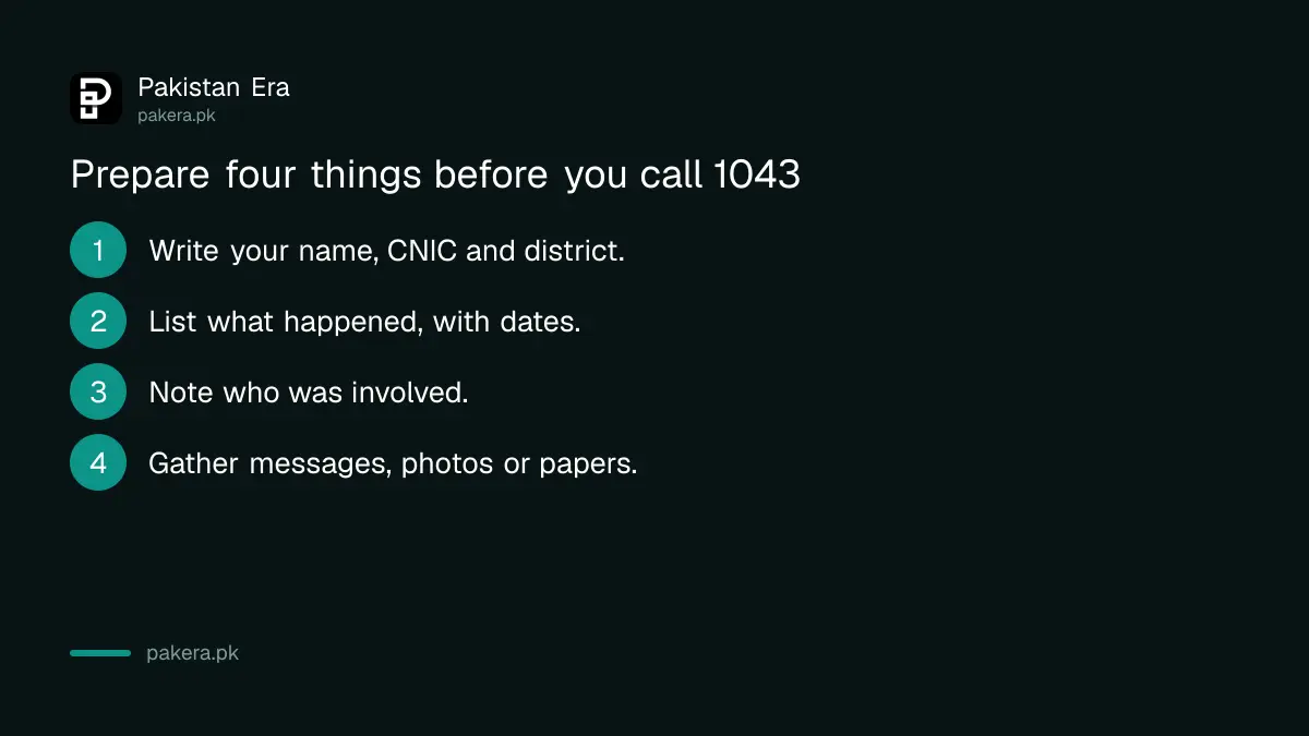 Steps to prepare before calling the Punjab women's helpline